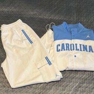 Nike Elite Blue and White Jordan Carolina warm ups Vintage